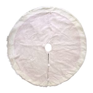 48 inch christmas tree skirt large reindeer red xmas tree mat, double layer soft non woven with rabbit hair for indoor outdoor winter decorations & party decoration